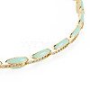 Brass Micro Pave Cubic Zirconia Link Tennis Necklaces for Women NJEW-T013-01G-05-3