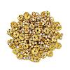 Brass Rhinestone Spacer Beads RSB028NF-02G-3