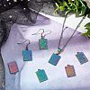 CHGCRAFT 12Pcs 6 Style Rack Plating Rainbow Color Alloy Pendants FIND-CA0004-52-4