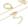 Bohemian Summer Beach Style 18K Gold Plated Shell Shape Initial Pendant Necklaces IL8059-15-3