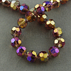 Electroplate Glass Beads Strands EGLA-R016-6mm-13-1