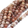 Natural Sunstone Beads Strands G-F674-05-8mm-1