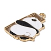 Golden Plated Alloy Enamel Pendants ENAM-Q504-03G-01-2