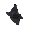 Black Zinc Alloy Brooches JEWB-O012-04A-2