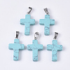 Synthetic Turquoise Pendants G-S358-002B-1