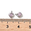 304 Stainless Steel Micro Pave Cubic Zirconia Pendants STAS-L022-396A-P-3