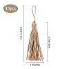 Gorgecraft 10Pcs Natural Jute Style Tassel AJEW-GF0005-11B-2