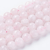 Natural Rose Quartz Beads Strands G-G542-8mm-31-1