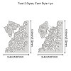 GLOBLELAND 2Pcs 2 Style Carbon Steel Cutting Dies Stencils DIY-DM0002-44-2
