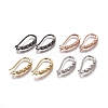 Brass Micro Pave Clear Cubic Zirconia Earring Hooks ZIRC-L075-55A-1