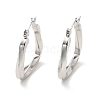 304 Stainless Steel Trapezoid Hoop Earrings for Women EJEW-P202-05P-1