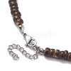 Moon Larvikite Pendant Necklaces for Women NJEW-JN04664-02-5