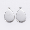 Tarnish Resistant 304 Stainless Steel Pendant Cabochon Settings LS-X-STAS-P198-14A-2