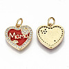 Real 16K Gold Plated Brass Micro Pave Clear Cubic Zirconia Charms X-ZIRC-S067-193A-NF-2