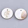 Natural Freshwater Shell Pendants X-SHEL-N027-04F-1