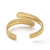 Brass Rectangle Open Cuff Bangle for Women BJEW-E072-01G-3