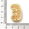 Brass Cubic Zirconia Pendants KK-M295-13G-E-3