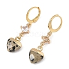 Natural Gemstone Leverback Dangle Earrings EJEW-JE07371-4