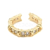 Clear Cubic Zirconia Open Cuff Rings RJEW-U002-09G-2