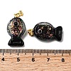 Handmade Dichroic Foil Lampwork Pendants DICH-G001-01G-04-3