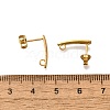 304 Stainless Steel Stud Earrings Findings STAS-D310-09G-01-3