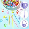 204Pcs 12 Styles Eco-Friendly ABS Plastic Knitting Crochet Locking Stitch Markers Holder IFIN-FS0001-67-2