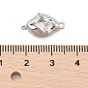 Brass Micro Pave Clear Cubic Zirconia Box Clasps KK-C075-19P-3