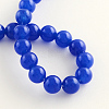 Dyed Natural White Jade Round Bead Strands G-Q937-6mm-05-2