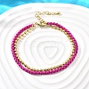Brass Beaded Double Strand Bracelets BJEW-U040-02G-01-2
