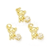 Rack Plating Brass Micro Pave Clear Cubic Zirconia Charms KK-C011-48G-3