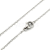 Tarnish Resistant Women Stainless Steel Cross Round Link Necklace Making X-NJEW-507L-7-3