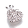 Brass Cubic Zirconia Charms ZIRC-O029-10P-1