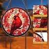 Cardinal & Leaf Acrylic Window Hanging Ornaments PW-WGA55A8-01-1