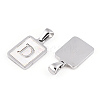 304 Stainless Steel Pave Shell Pendants STAS-G327-01P-D-2