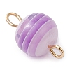 5Pcs 5 Colors Striped Resin Round Connector Charms PALLOY-JF03104-4