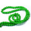 Baking Painted Imitation Jade Glass Round Bead Strands DGLA-Q021-6mm-10-3