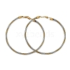 Ion Plating(IP) 304 Stainless Steel Ring Hoop Earrings for Women EJEW-M023-08C-1