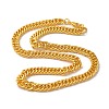 Iron Cuban Link Chain Necklaces for Women Men NJEW-A028-01G-G-1