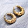 Ion Plating(IP) 304 Stainless Steel Hoop Earrings EJEW-O096-40G-3