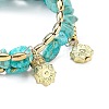 Bohemian Handwork Multi-Colored Stone Beaded Bracelet AJEW-Z038-01A-2