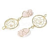 Raw Rough Natural Rose Quartz Coppwer Wire Wrapped Big Pendants G-G314-02G-01-2