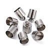 Tarnish Resistant Smooth Surface 201 Stainless Steel Cord Ends STAS-R063-96-2