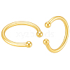 2Pcs 925 Sterling Silver Cuff Earrings EJEW-PH0001-39-1