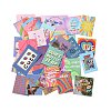 50Pcs Inspirational Phrase Cartoon Laser Paper Sticker Label Set DIY-E061-01-2