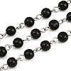Brass Handmade Faceted Glass Beaded Chains sgCHC-SZ0001-04B-1