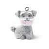 Animal Flocking Opaque Resin Pendants RESI-A050-06A-1