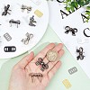 Gorgecraft 16 Sets 4 Styles Zinc Alloy Bowknot Shoe Buckle Clips FIND-GF0004-48-3