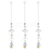 3Pcs 201 Stainless Steel Mushroom Hanging Ornaments HJEW-TA00369-1