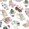 45Pcs 9 Styles Alloy Enamel Connector Charms ENAM-CJ0004-79-3