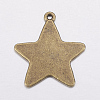 Tibetan Style Alloy Stamping Blank Tag Pendants EA085Y-AB-2